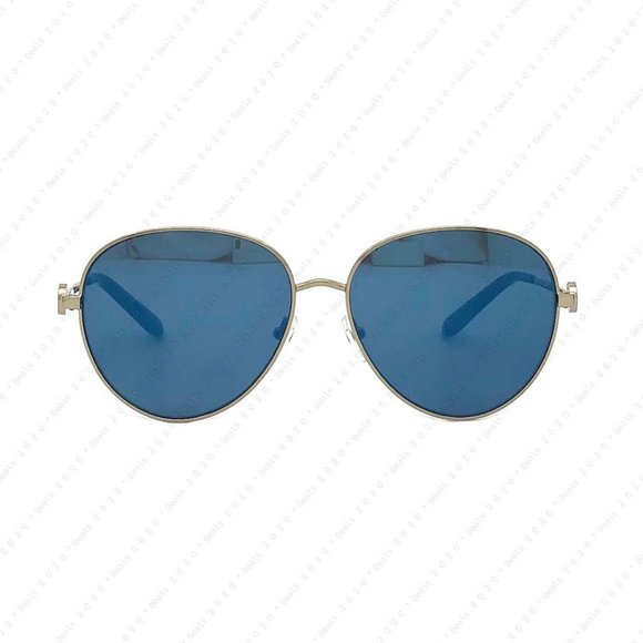 Tory Burch TY6082 329655 56mm Shiny Gold Metal Sunglasses - Picture 2 of 12